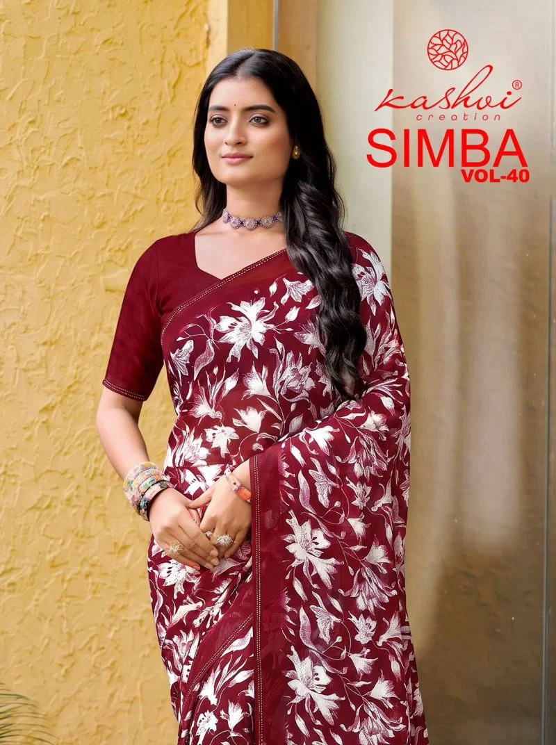 Kashvi Simba Vol 40 Georgette Saree Collection