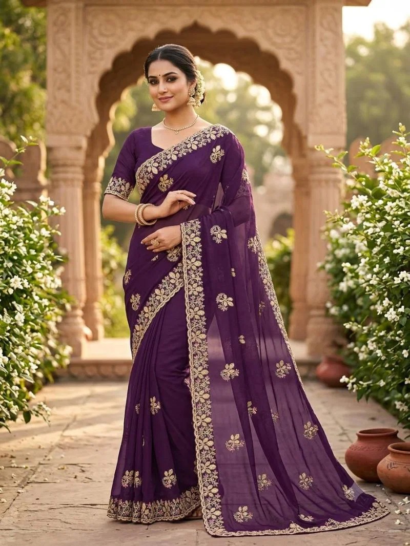 Sw Chandani Vol 1 Embroidered Designer Saree Collection