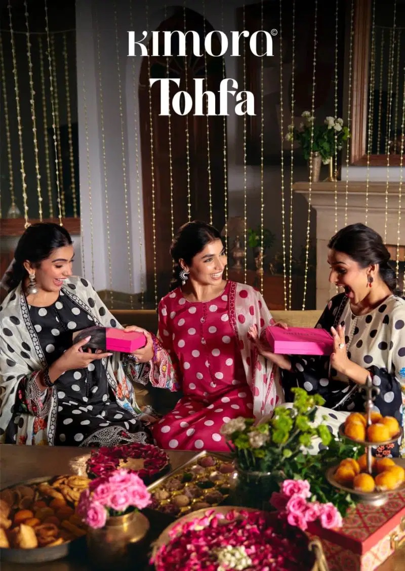 Kimora Tohfa Muslin Printed Farsi Salwar Suit Collection