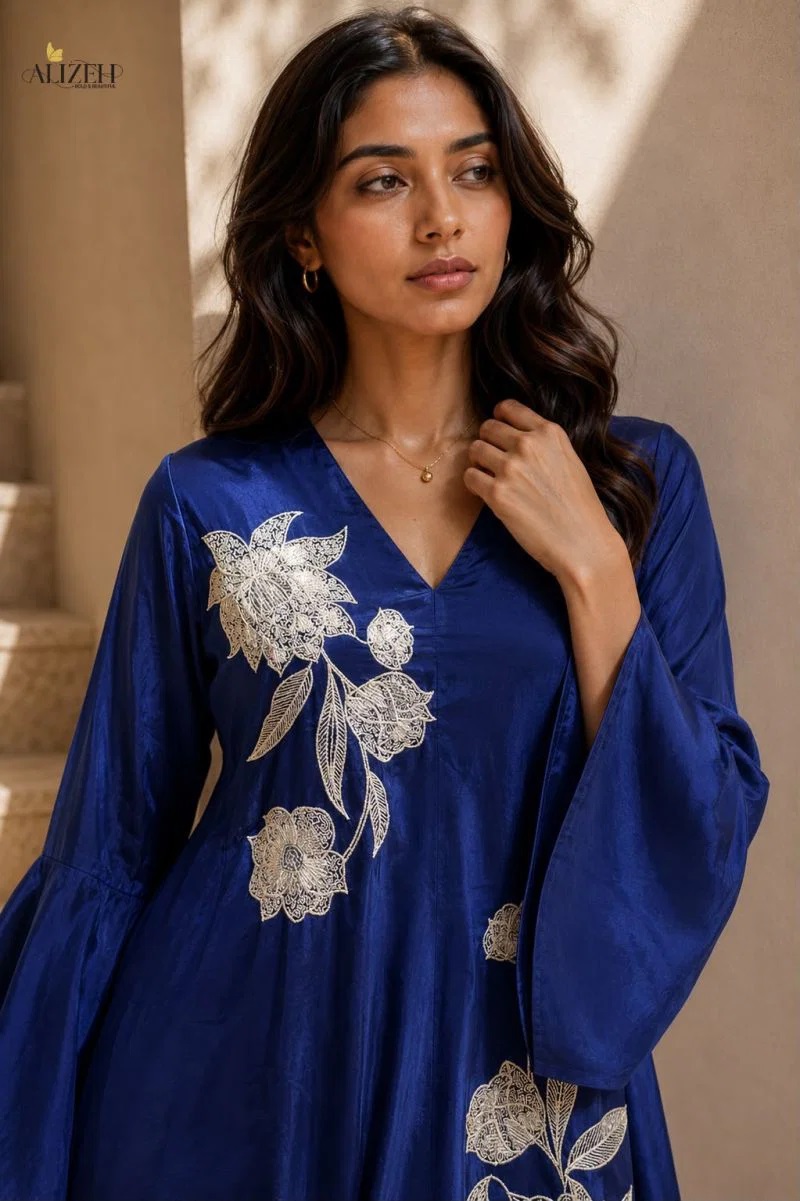 Alizeh 9023 Pure Natural Crepe Fancy Co Ord Set Collection