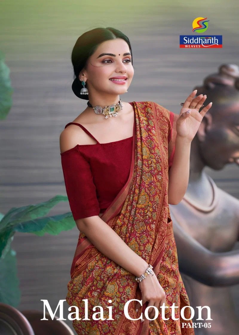 Siddhanth Malai 5 Mul Cotton Saree Collection