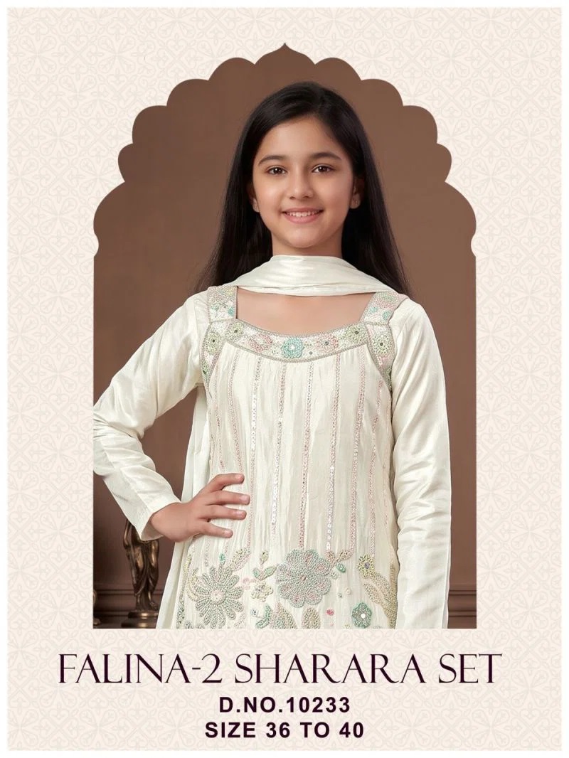 Falina 10233 Kids Sharara Suits With Dupatta Collection