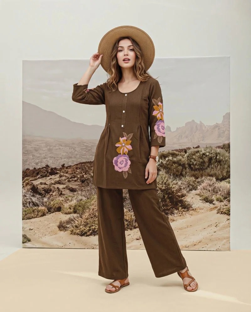 Naisha K 1203 Viscose Hand Work Co Ord Set Collection
