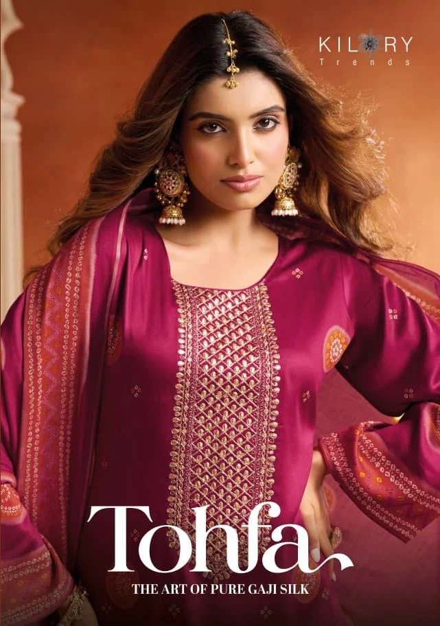 Kilory Tohfa Gaji Silk Embroidered Salwar Kameez Collection