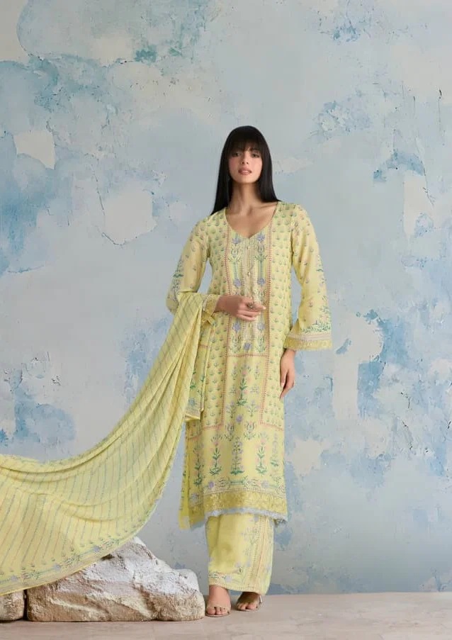 Kimora Heer Timeless Maslin Vol 261 Embroidered Salwar Kameez
