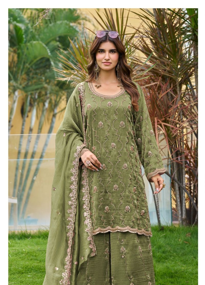 Deepsy D 3517 A To D Salsa Silk Beads Work Salwar Kameez Collection