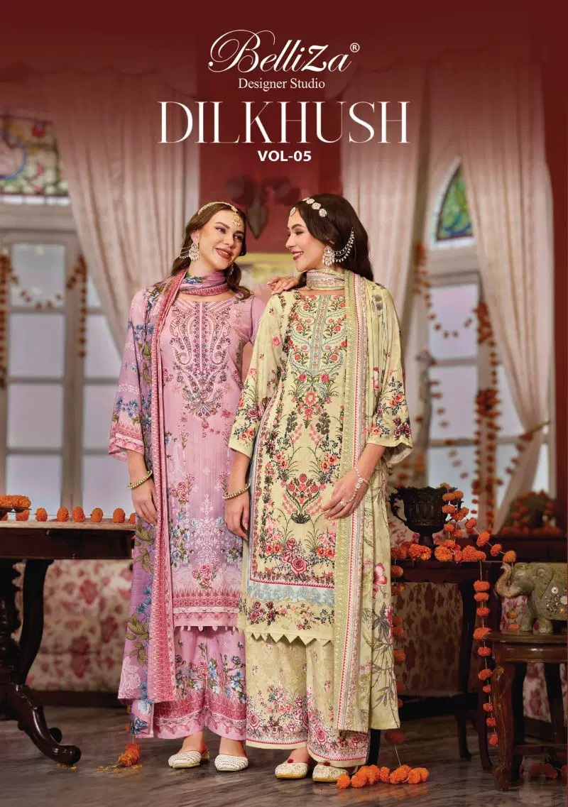 Belliza Dilkhush Vol 5 Viscose Printed Dress Material Collection