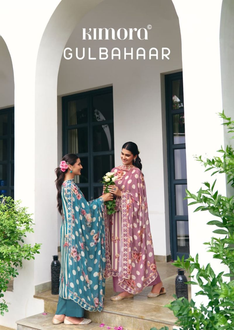 Kimora Gulbahaar Vol 99 Muslin Hand Work Salwar Kameez