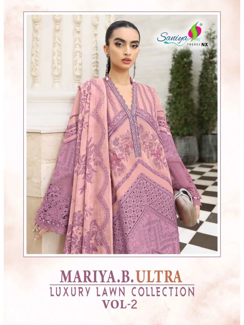 Saniya Mariya B Ultra Luxury Vol 2 Cotton Embroidered Salwar Kameez