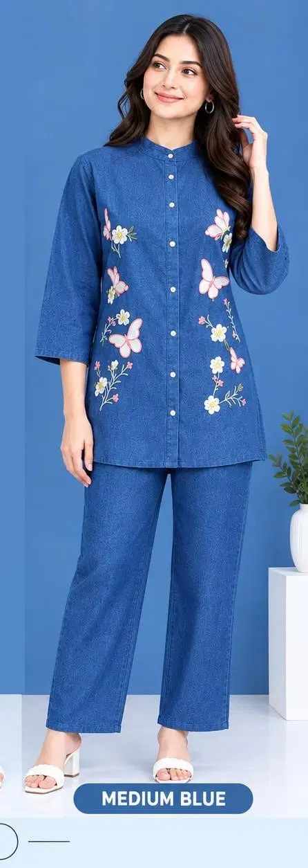 Tlc Vol 160 Denim Floral Fancy Co Ord Set Collection