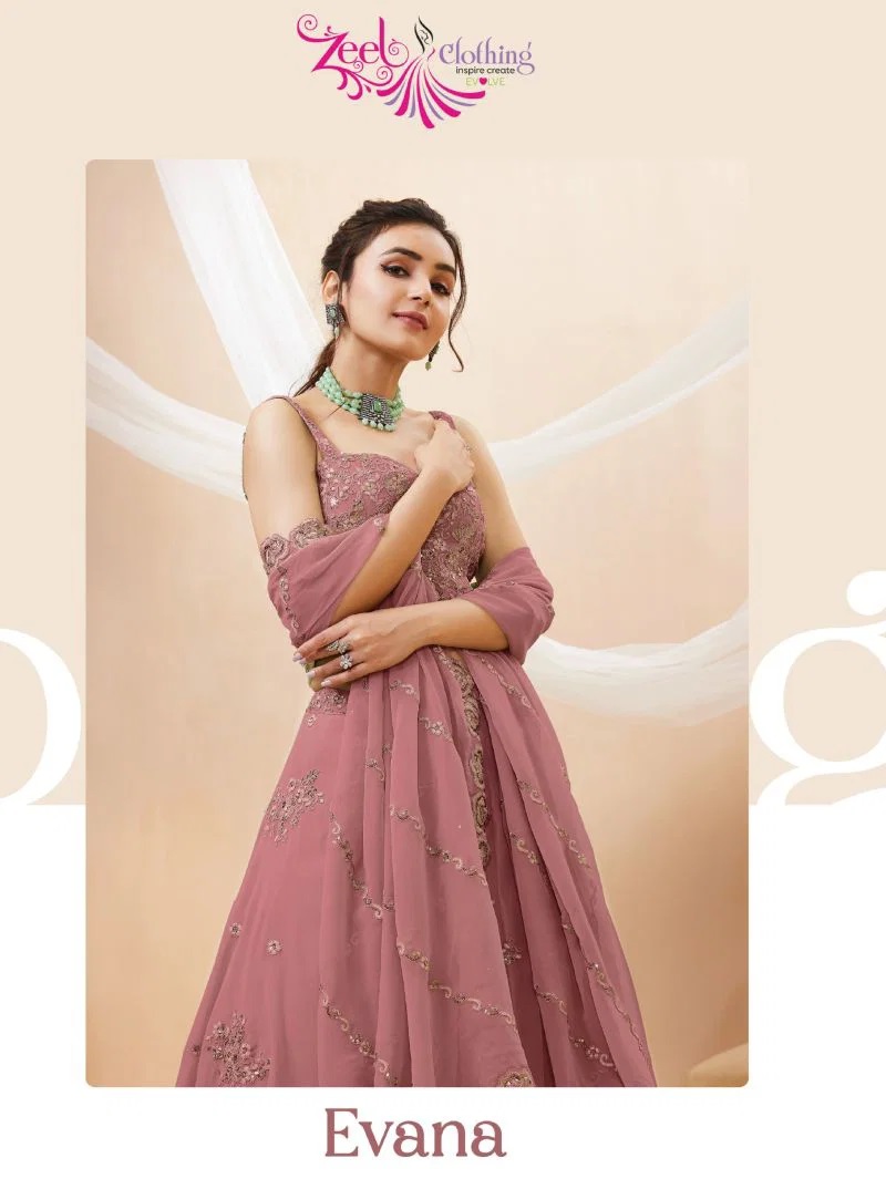 Zeel Evana Georgette With Party Wear Lehenga Choli Collection