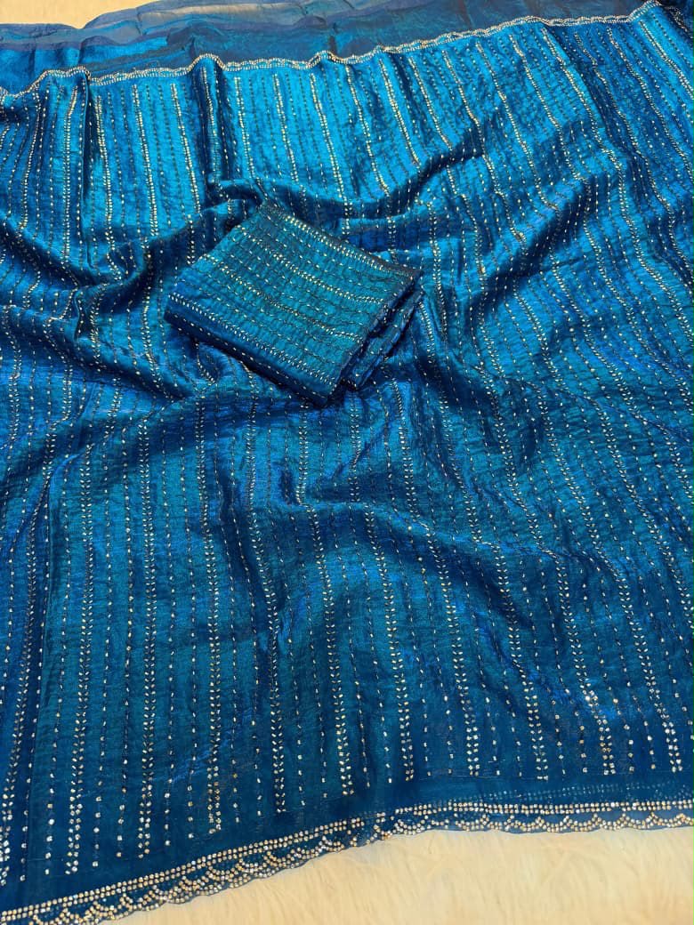 Jivisha Ah Fendy Swarovski Worked Party Wear Saree Collection