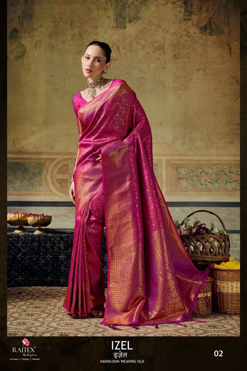 Rajtex Izel Handloom Weaving Kanchipuram Silk Saree Online