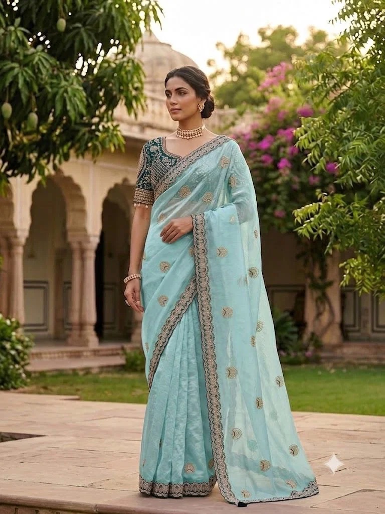 Sw Maansi Vol 1 Fandy Embroidered Designer Saree Collection