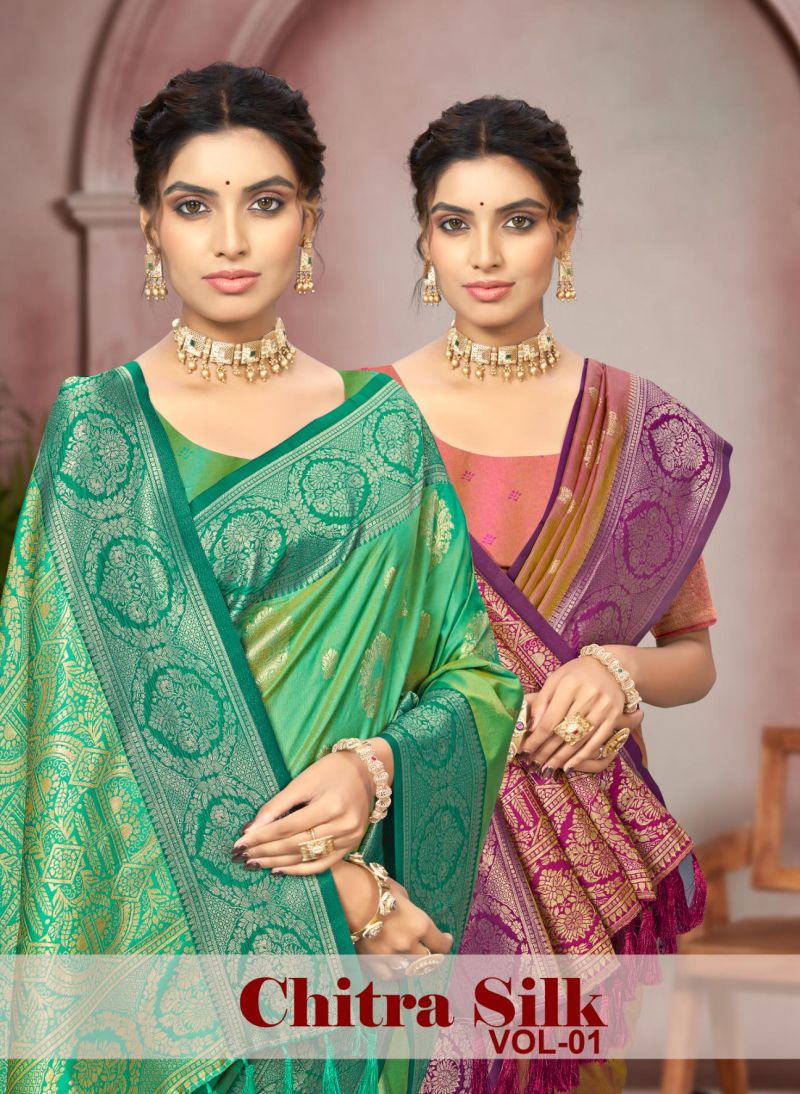 Bunawat Chitra SIlk Vol 1 Soft Silk Woven Saree Collection