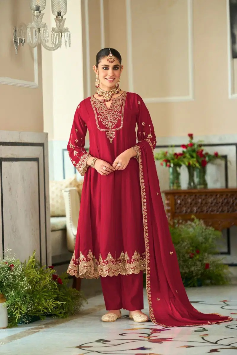 Zaveri D 9827 Chinon Readymade Designer Salwar Suits Collection