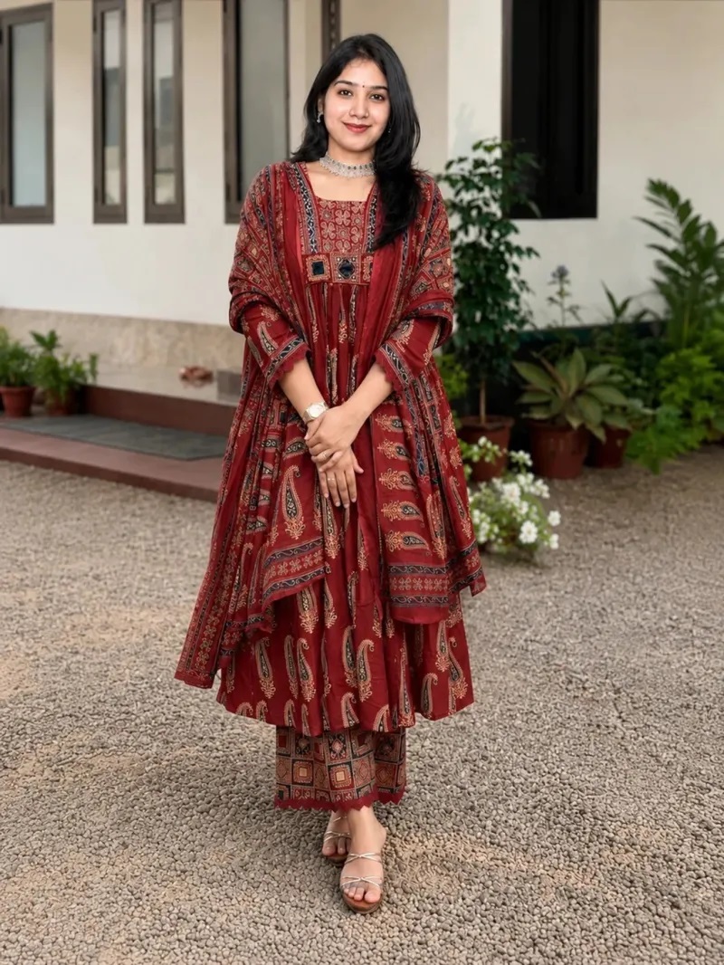 Dhruvi 530 Anarkali Kurti With Bottom Dupatta Collection