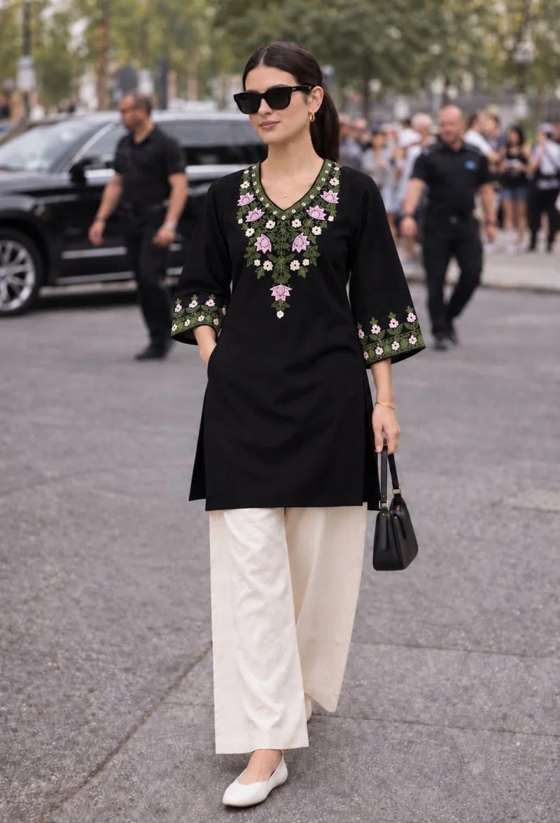 Minimalist Vol 1 Embroidered Kurti With Bottom Collection