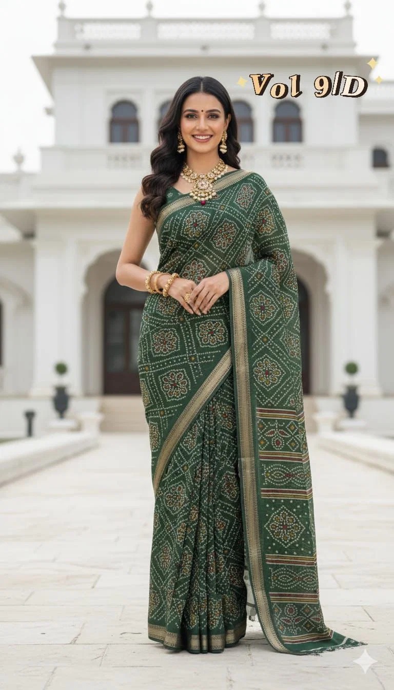 Myra Vol 18 Cotton Bandhani Printed Saree Collection