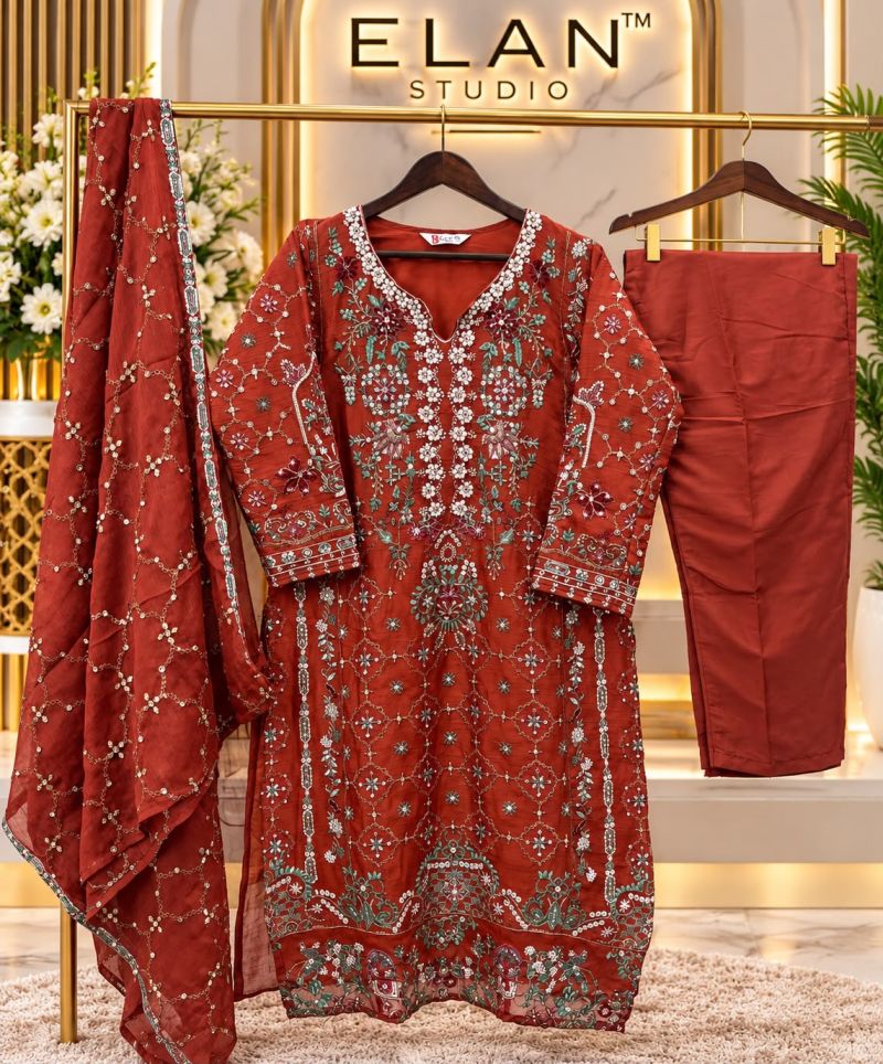 Bilqis B 287 A To D Chiffon Embroidered Readymade Suits Collection