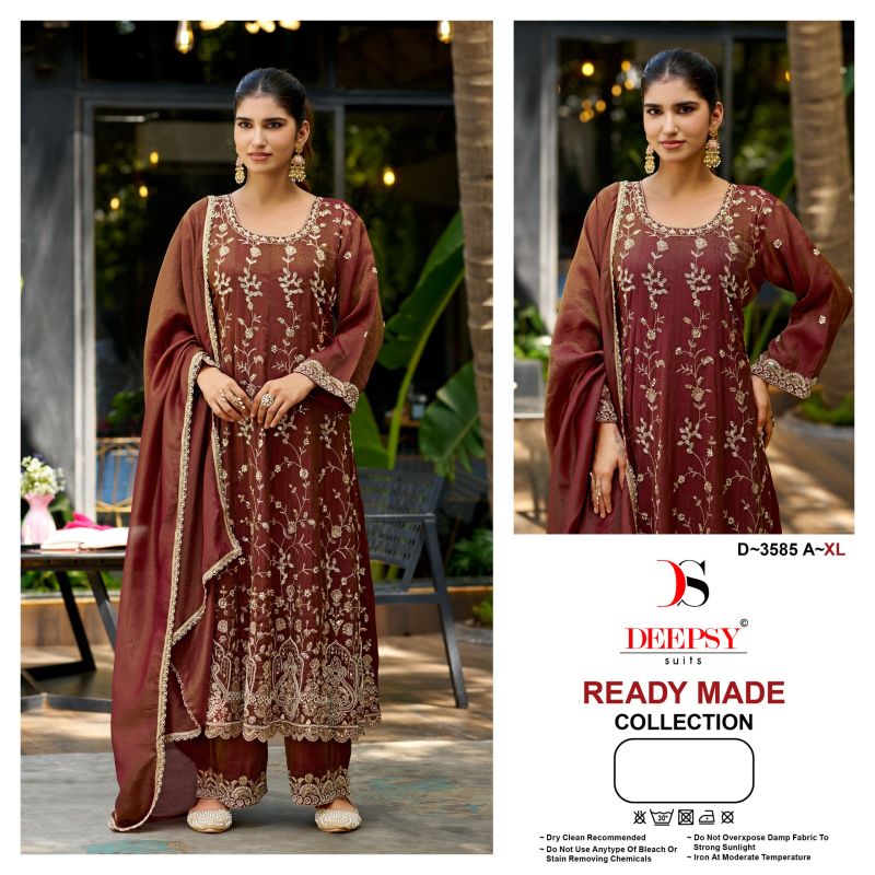 Deepsy D 3585 A To D Tissue Silk Beads Work Salwar Kameez Collection