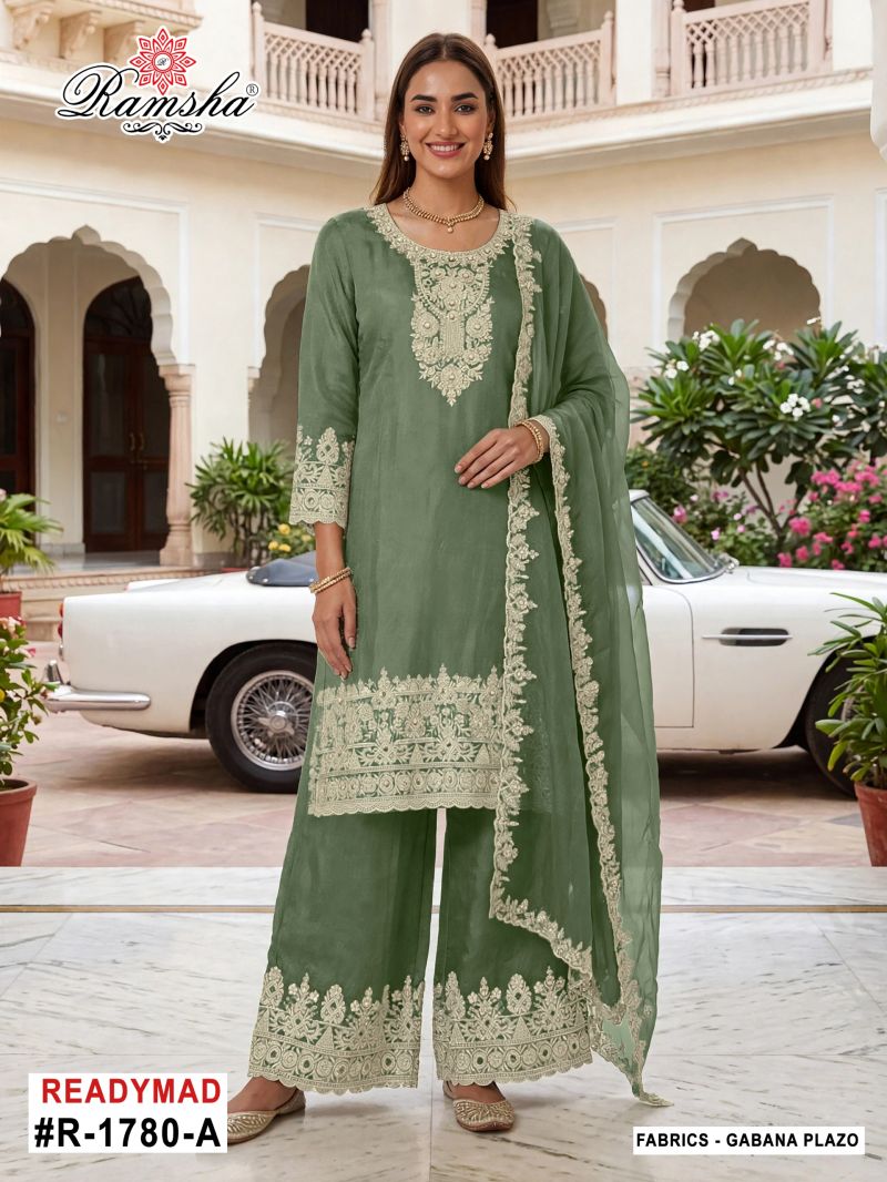 Ramsha R 1780 A To D Gabana Zari Work Designer Salwar Kameez