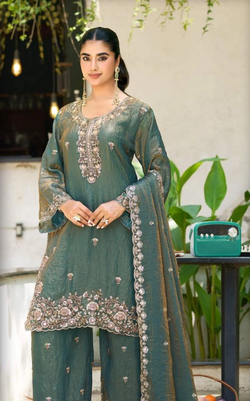 Khas 443 A To D Designer Beads Work Salwar Kameez Collection
