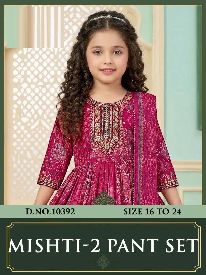 Mishti 10392 Embroidered Kids Girls Kurtis Set Collection