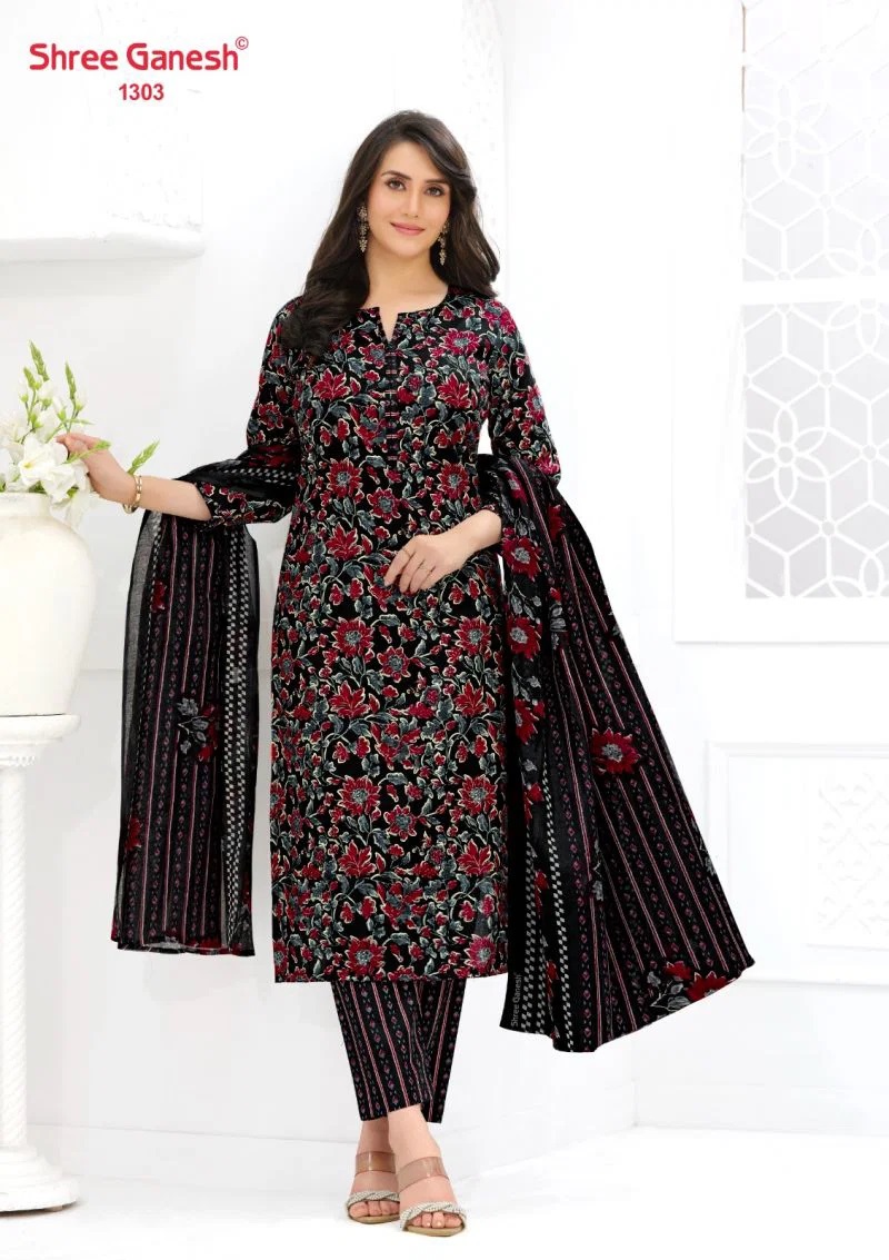 Shree Ganesh Ajrak Vol 3 Casual Wear Kurti Set With Dupatta