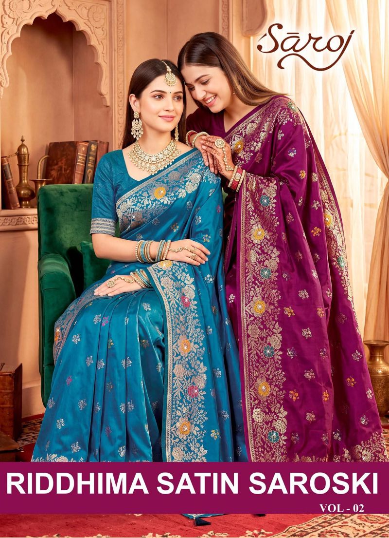 Saroj Riddhima Satin Saroski Vol 2 Pure Silk Saree Collection