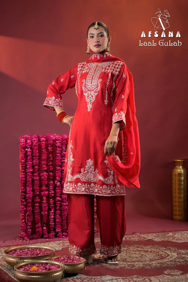 Afsana Laal Gulab Russian Zardoshi Work Designer Salwar Kameez