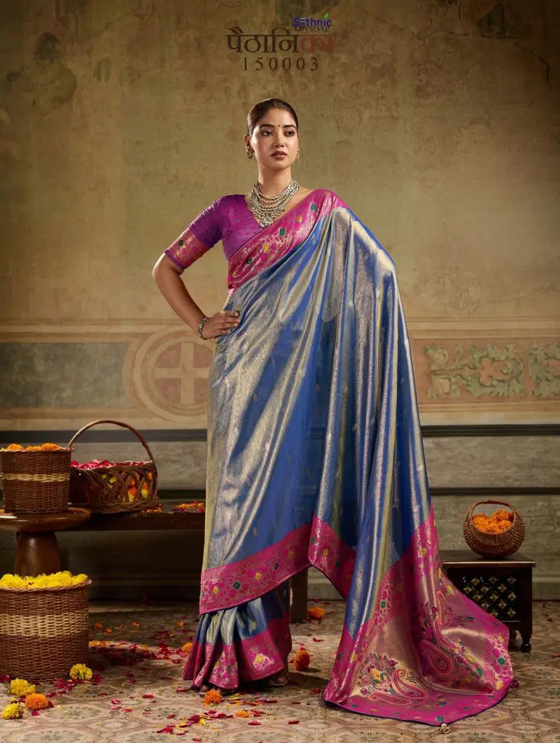 Sethnic Paithanika Paithani Silk Meenakari Work Saree Collection