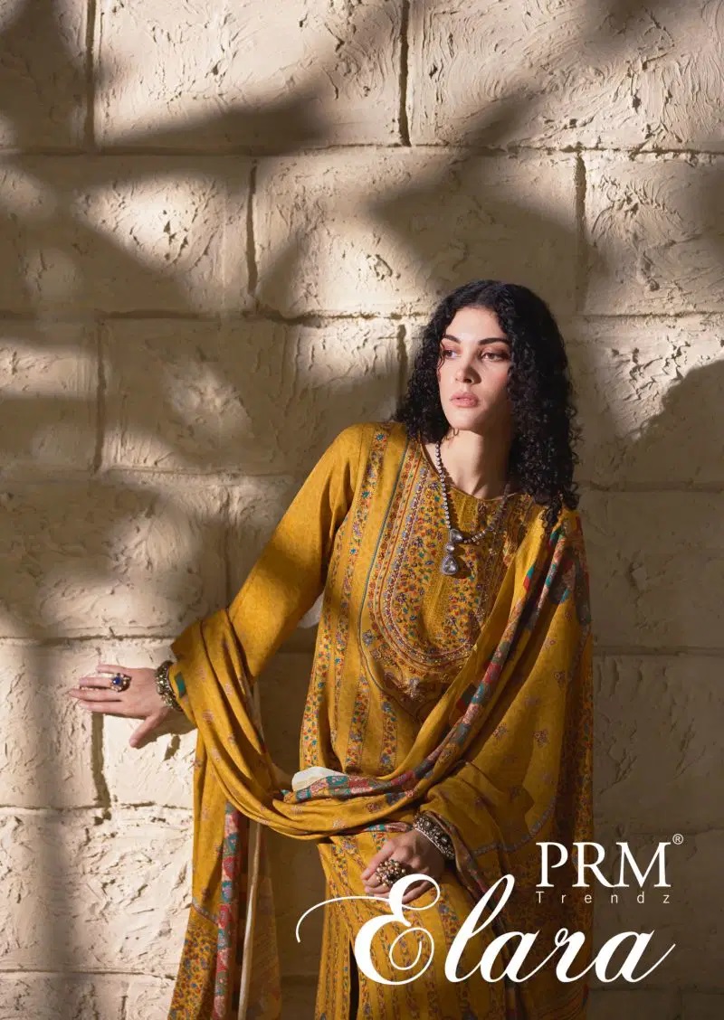 Prm Elara Viscose Pashmina Khatli Work Dress Material