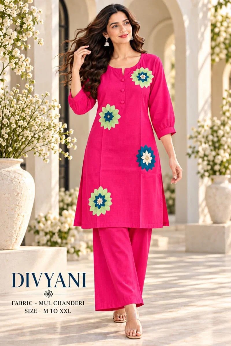 Devyani Combo Mul Chanderi Co Ord Set Collection