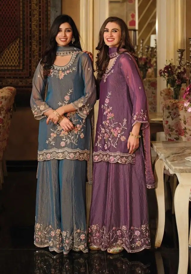 Gulbano 2441 And 2442 Nc Moss Beads Work Salwar Kameez Collection