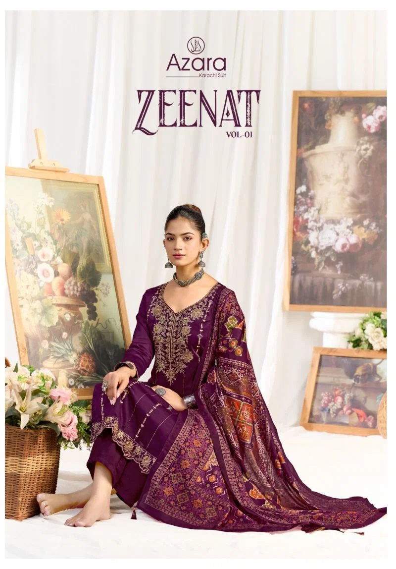 Radhika Azara Zeenat Vol 1 Cotton Dress Material Collection