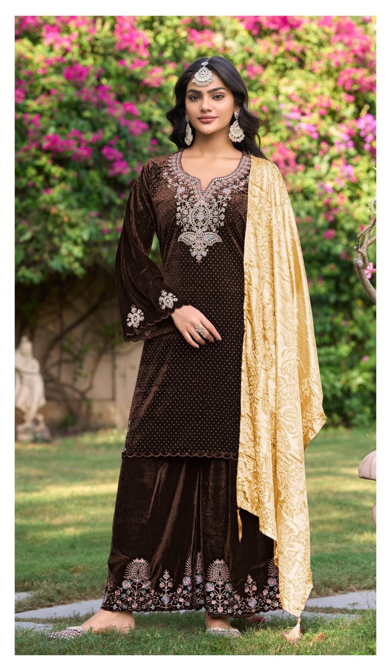 Deepsy D 3181 A To D Readymade Velvet Salwar Kameez Collection