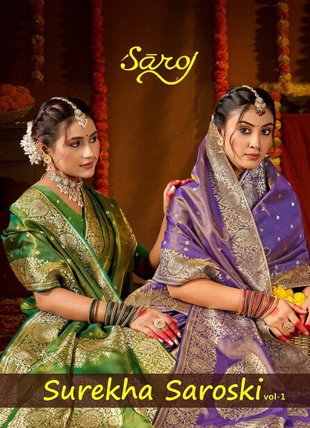 Saroj Surekha Saroski Vol 1 Tissue Silk Traditional Saree Collection