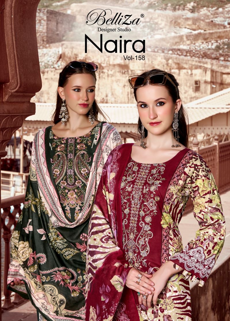 Belliza Naira Vol 158 Cotton Printed Dress Material Collection