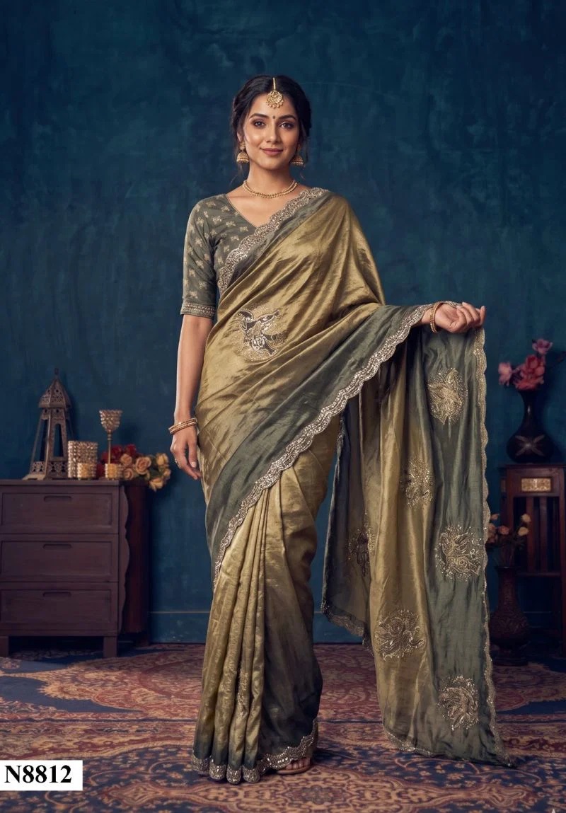 Mahotsav Nimaya Sanskriti Vol 2 Fendy Jarkan Work Saree Collection