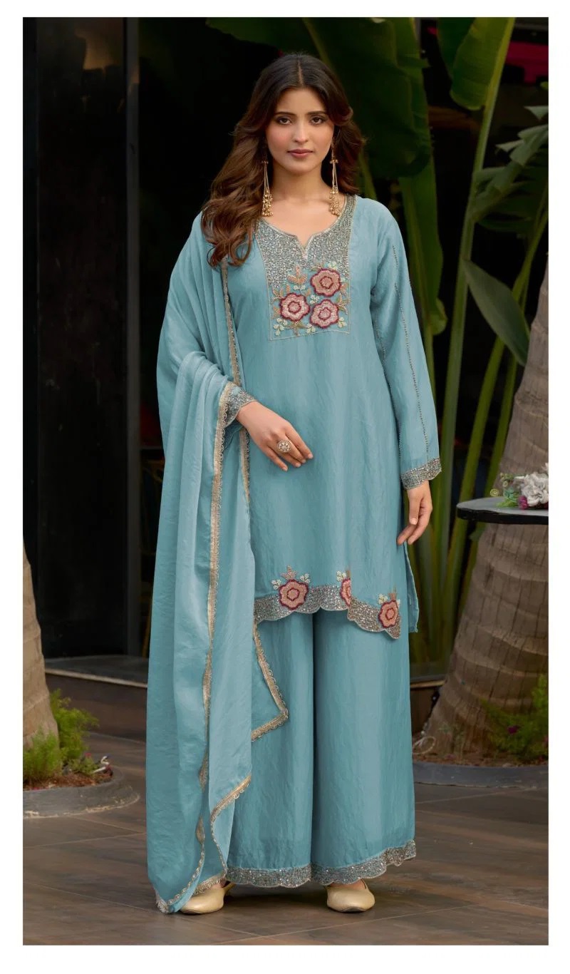 Deepsy D 3584 Moss Silk Beats Work Readymade Salwar Kameez