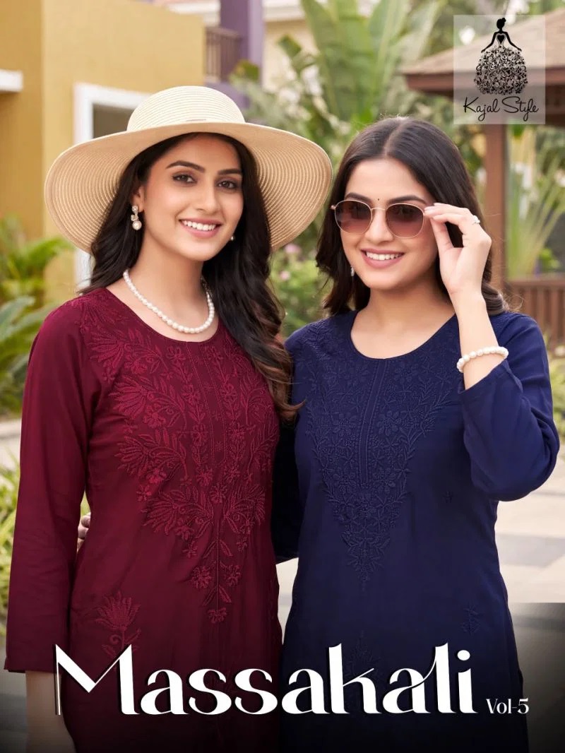 Kajal Style Massakali Vol 5 Lucknowi Kurti With Bottom Collection