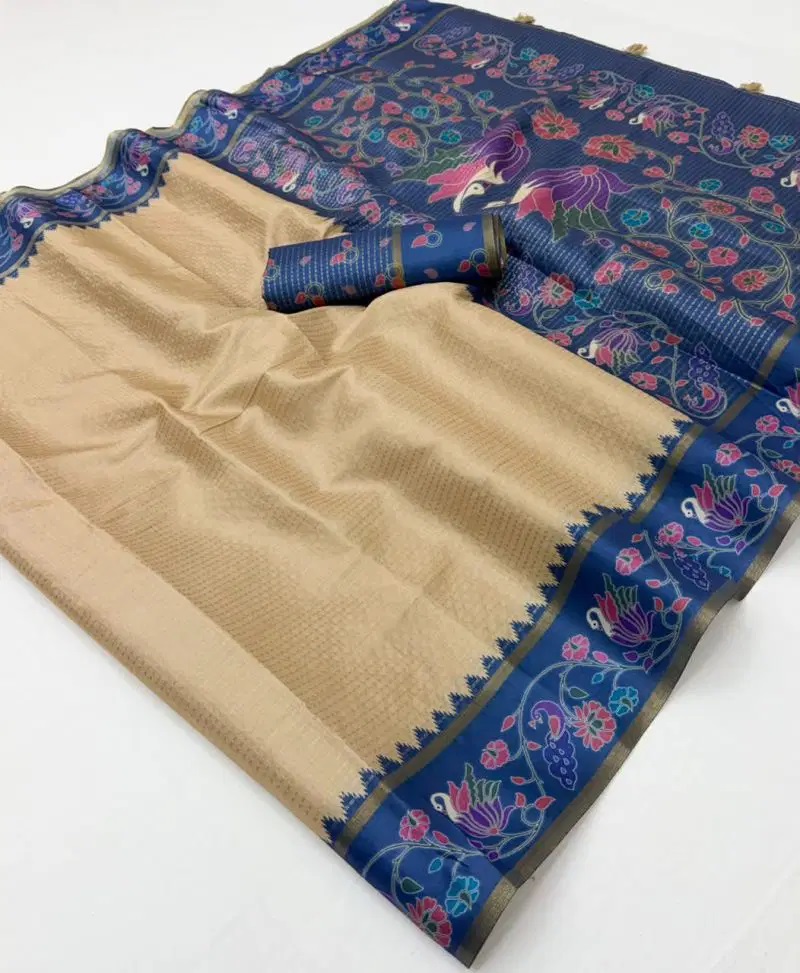 Rajpath D No 423001 Tusser Silk Zari Traditional Saree Collection