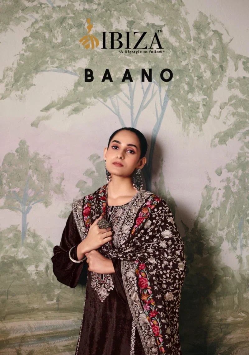 Ibiza Baano Pure Viscose Velvet Designer Salwar Kameez Collection