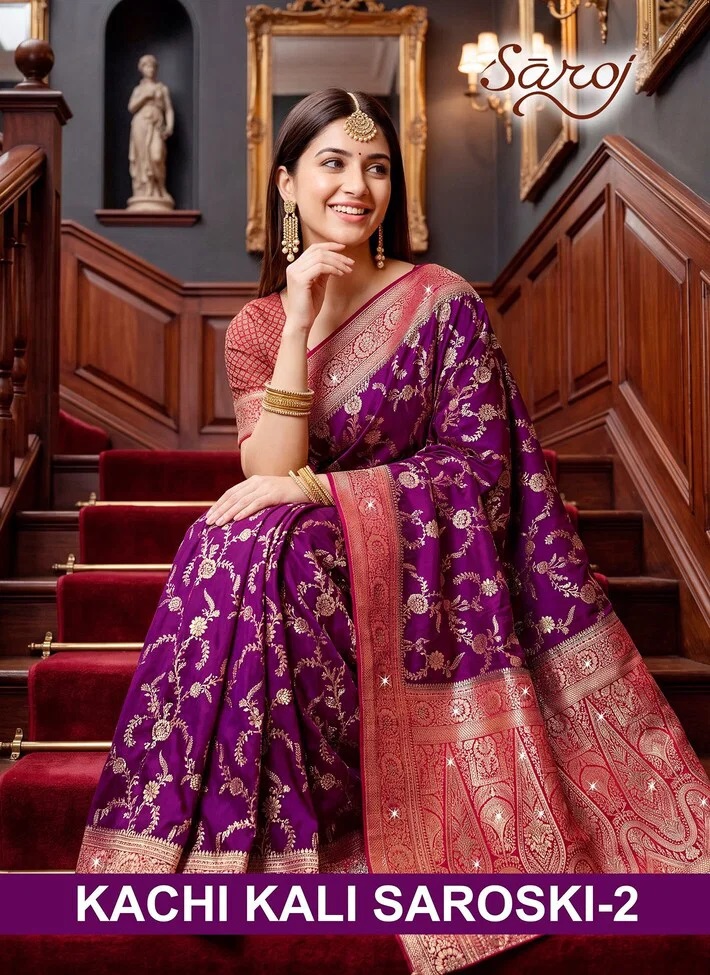 Saroj Kachi Kali Saroski Vol 2 Satin Silk Saree Collection