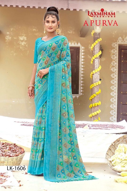 Rujave pink chiffon sarees with blouse - RUJAVE - 4161493