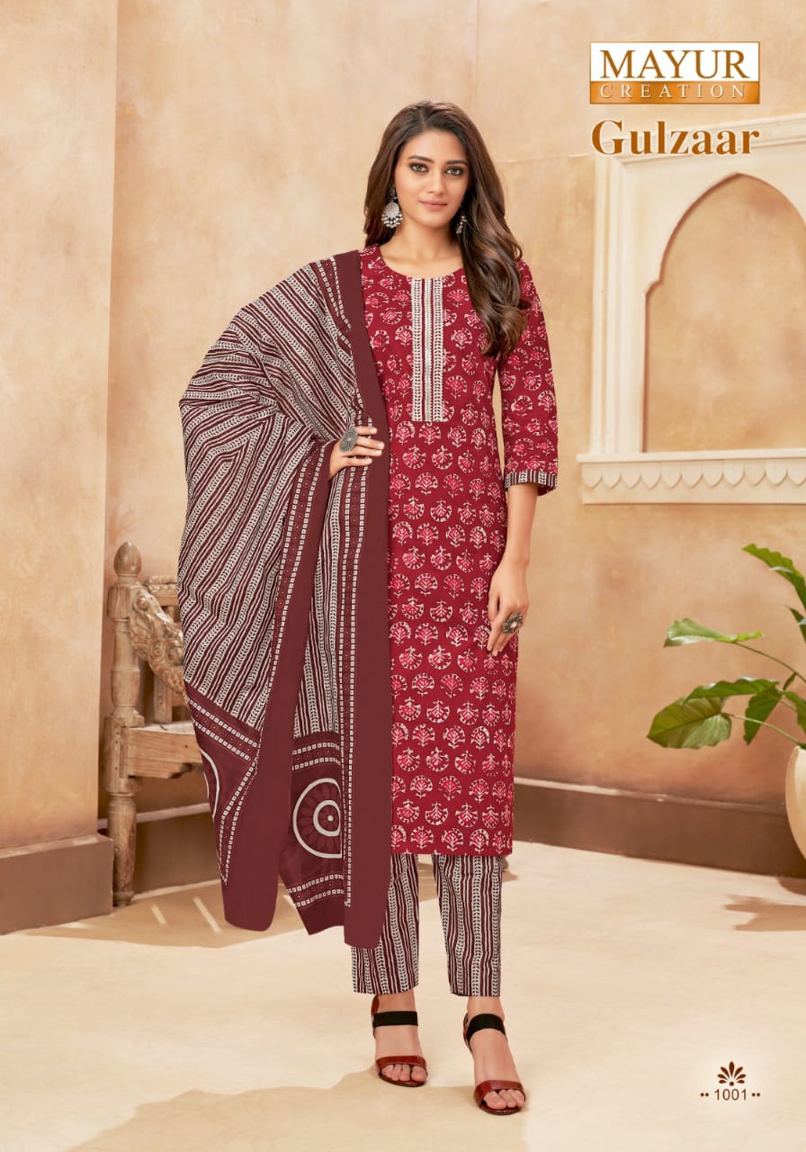 Buy THE JAZZBAAT Unstitched Printed Mirror Work Pure Cotton Salwar Suits Dress  Material with Printed Chiffon Dupatta Unstitched Dress Material For Women  (Pink) Online at Best Prices in India - JioMart.