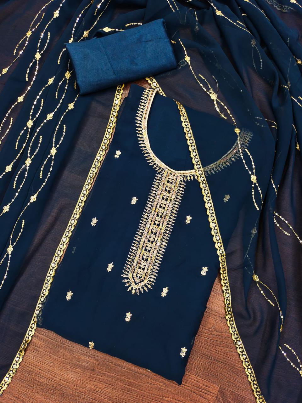 Color Set 9024 Embroidery Sequence Design Dress Material Collection