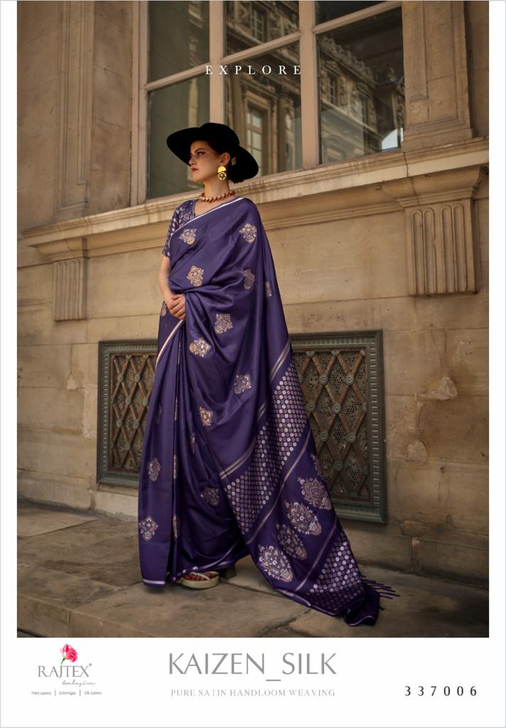 Buy Purple Weaving Pure Satin Saree Online