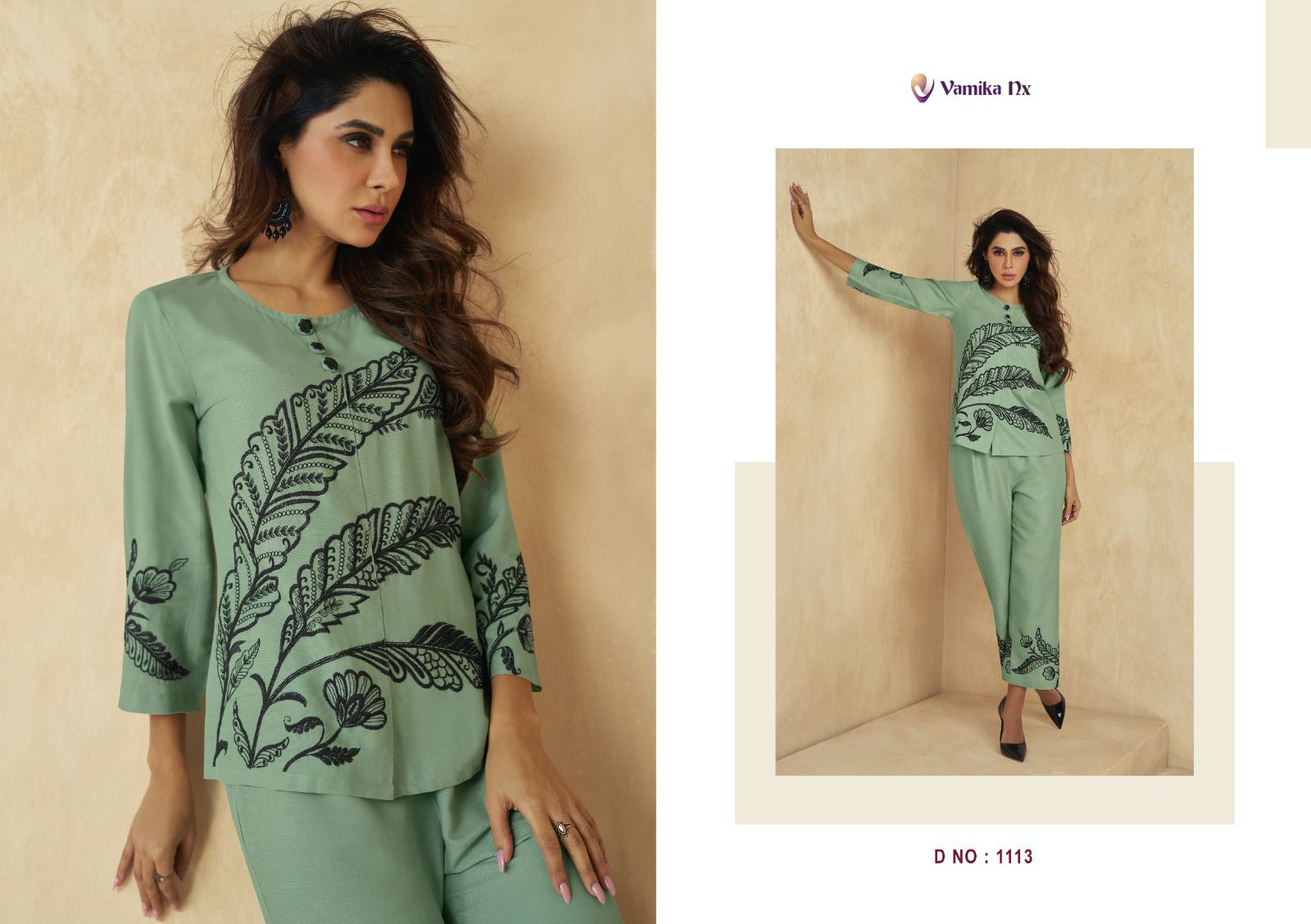 Vamika Nx Saraa Fancy Stylish Wester Top With Bottom Collection